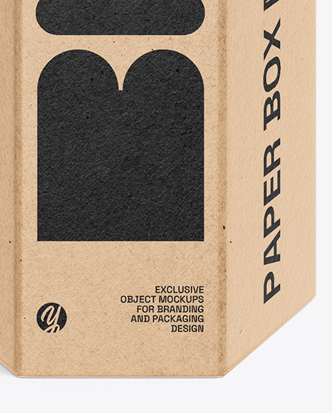 Hexagonal Kraft Paper Box Mockup