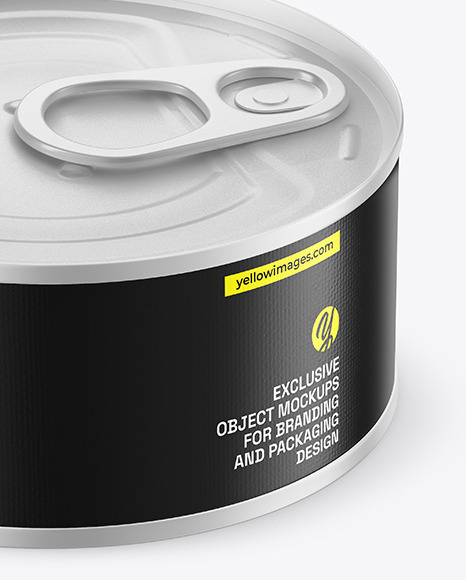 Glossy Tin Can Mockup