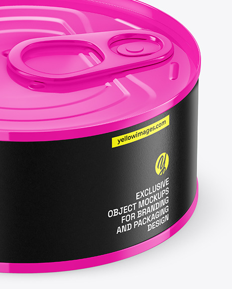 Glossy Tin Can Mockup