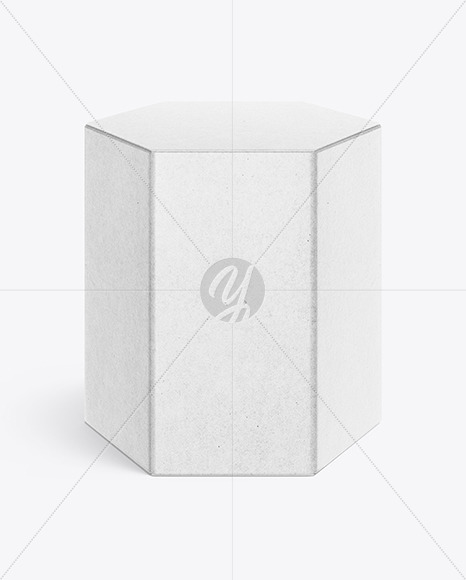 Hexagonal Kraft Paper Box Mockup