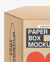 Hexagonal Kraft Paper Box Mockup