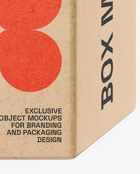 Hexagonal Kraft Paper Box Mockup