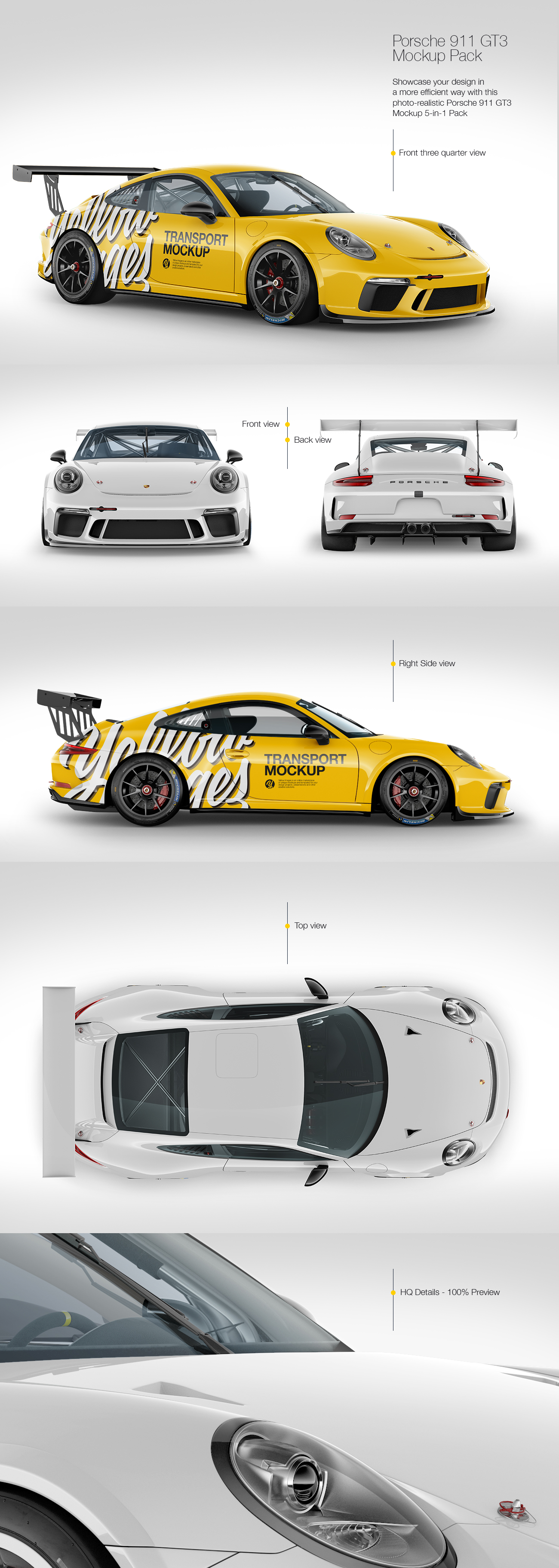 Porsche 911 GT3 Mockup Pack Porsche 911 GT3 Mockup Pack