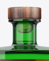 Square Green Glass Bottle Mockup