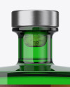 Square Green Glass Bottle Mockup