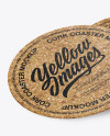 Stack of Cork Beverage Coasters Mockup