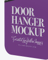 Door Hanger Mockup - Half Side View