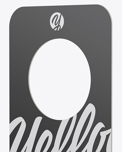 Door Hanger Mockup - Half Side View