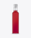 250ml Glass Bottle with 250ml w/ Raspberry Vinegar Mockup 250ml Glass Bottle with 250ml w/ Raspberry Vinegar Mockup