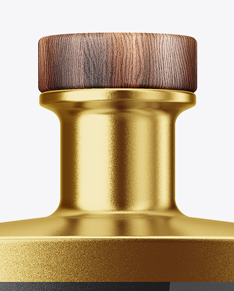 Square Metallic Glass Bottle Mockup Square Metallic Glass Bottle Mockup