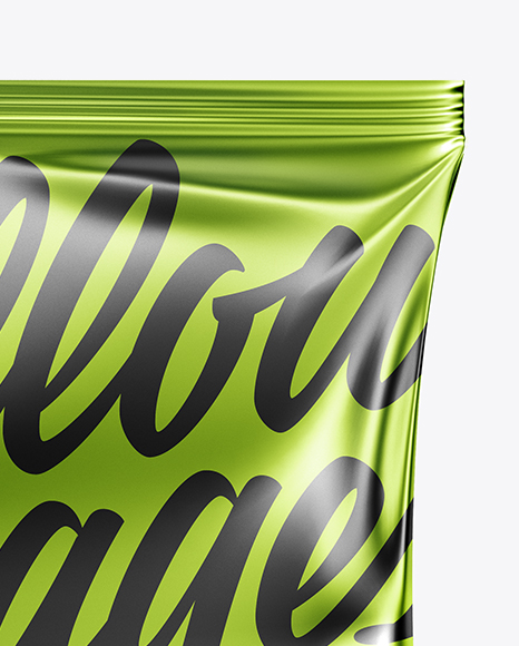 Matte Metallic Snack Package Mockup