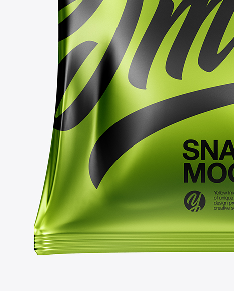 Matte Metallic Snack Package Mockup