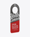 Door Hanger Mockup - Half Side View