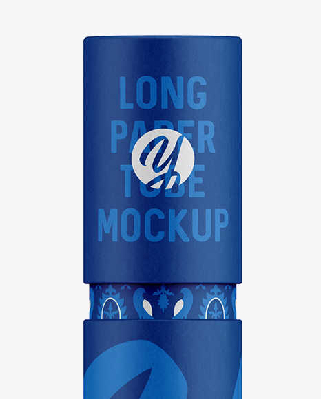 Long Paper Tube Mockup – Front View