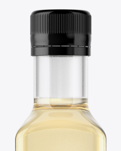 Glass Bottle 250ml w/ Aplle & Honey Balsamic Sauce Mockup - Free