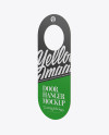 Door Hanger Mockup - Half Side View