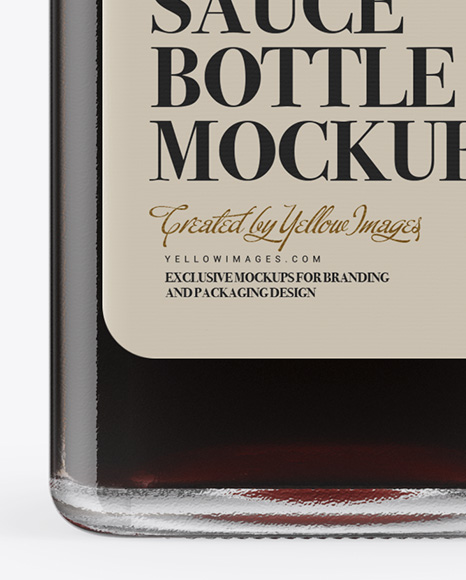 Glass Bottle 250ml w/ Wild Elderflower Vinegar Mockup - Free Download