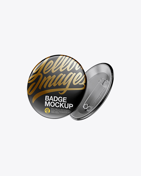 Two Button Pins Mockup