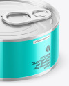 Glossy Metallic Tin Can Mockup