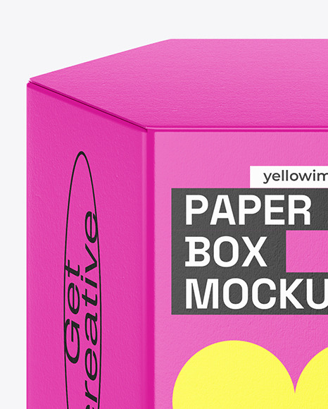 Hexagonal Paper Box Mockup