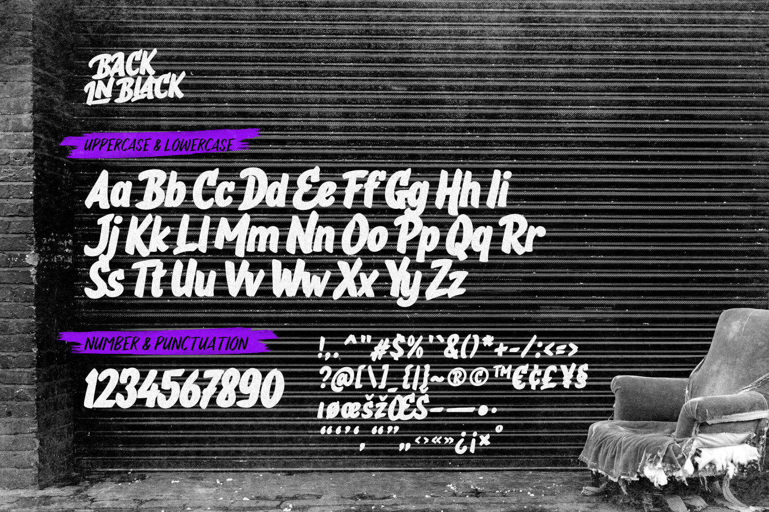 Back In Black - Hand Brush Type Back In Black - Hand Brush Type