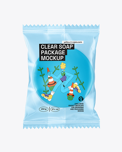 Clear Package with Soap Mockup