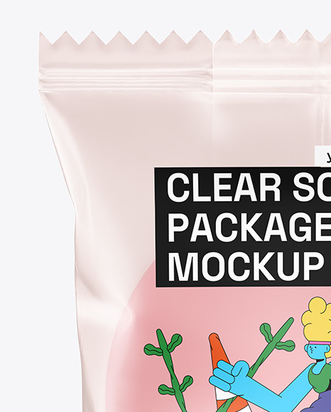 Clear Package with Soap Mockup