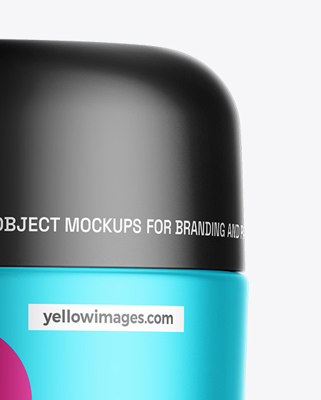 Matte Metallic Cosmetic Jar Mockup