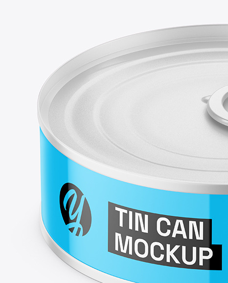 Glossy Tin Can Mockup