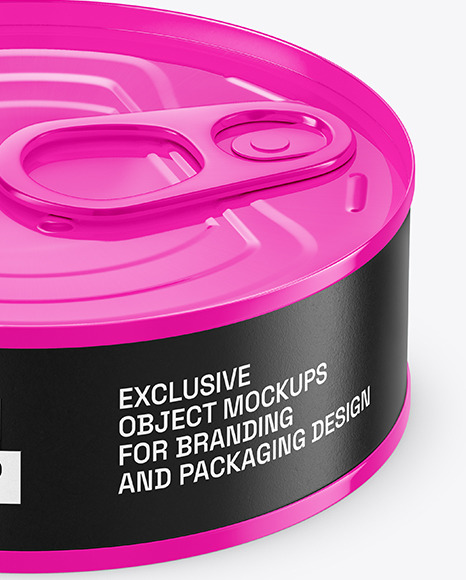 Glossy Tin Can Mockup