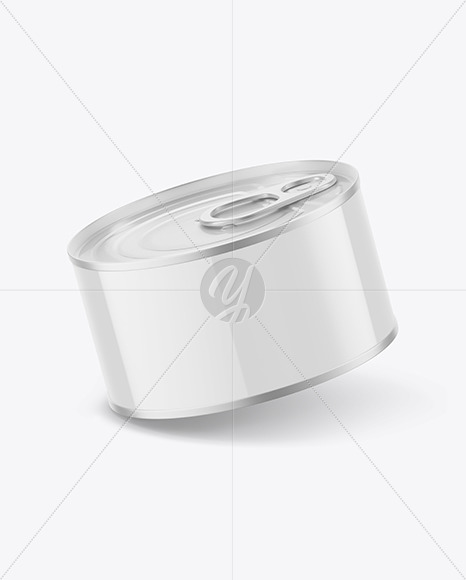 Glossy Tin Can Mockup