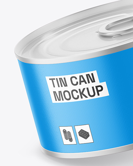 Glossy Tin Can Mockup