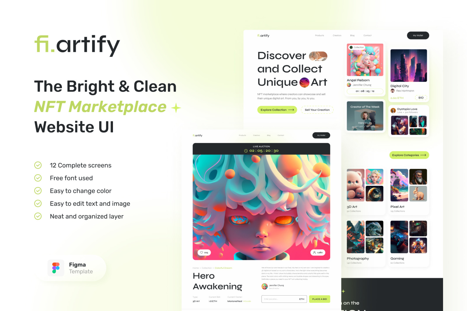 Artify – bright, clean nft marketplace