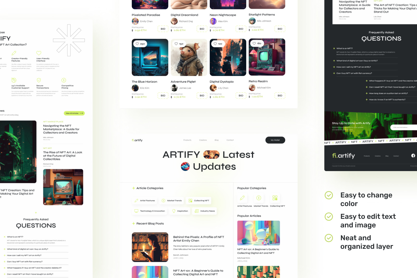 Artify – bright, clean nft marketplace