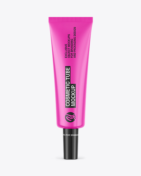 Glossy Cosmetic Tube Mockup