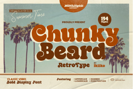 Chunky Beard - Retro type - Hippie