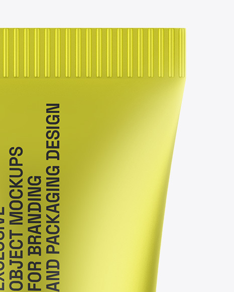 Matte Metallic Cosmetic Tube Mockup
