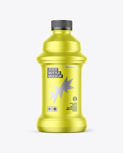 Metallized Juice Bottle Mockup