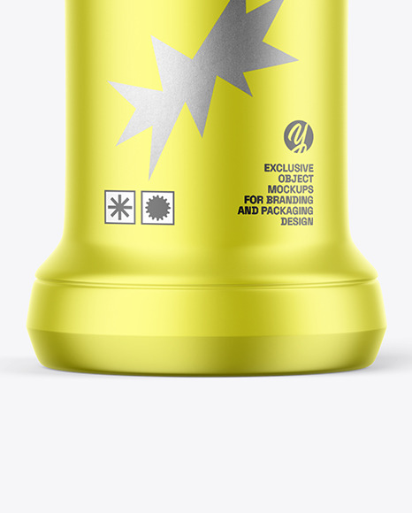 Metallized Juice Bottle Mockup