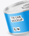 Glossy Metallic Tin Can Mockup