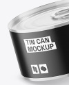 Glossy Metallic Tin Can Mockup