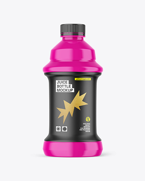 Glossy Juice Bottle Mockup