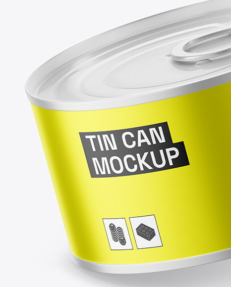 Matte Metallic Tin Can Mockup