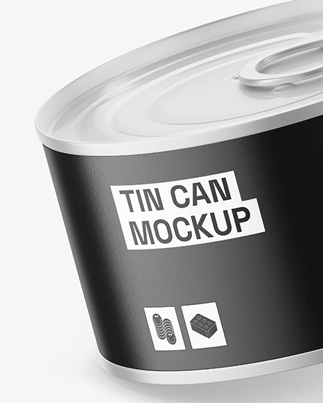 Matte Metallic Tin Can Mockup