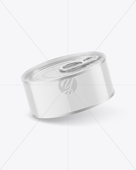 Glossy Tin Can Mockup