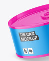 Glossy Tin Can Mockup