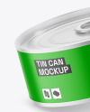 Matte Metallic Tin Can Mockup