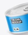 Matte Metallic Tin Can Mockup