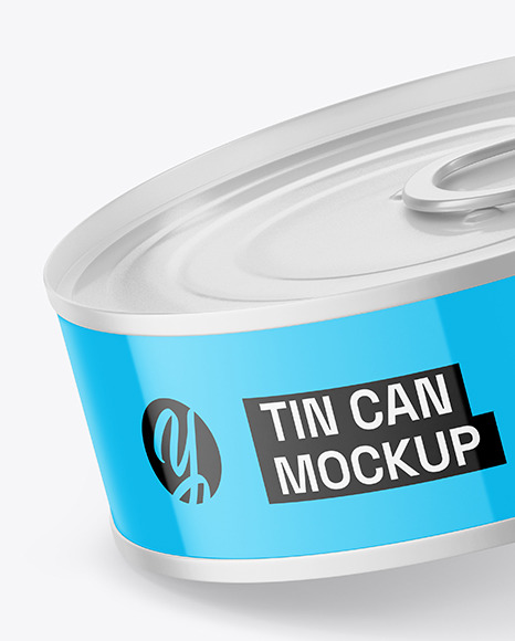 Glossy Tin Can Mockup