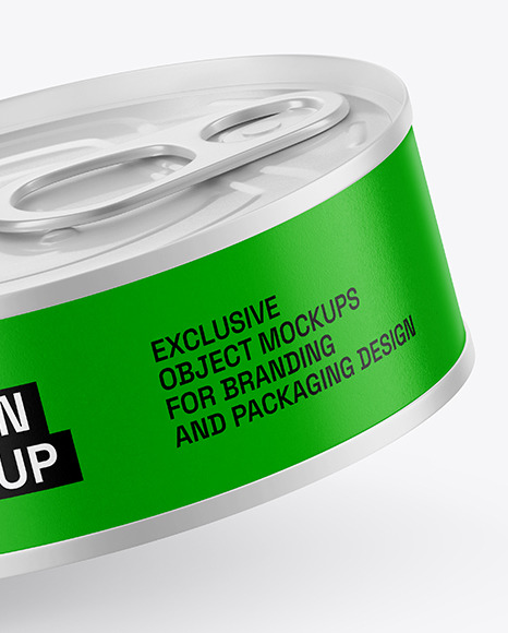 Glossy Tin Can Mockup